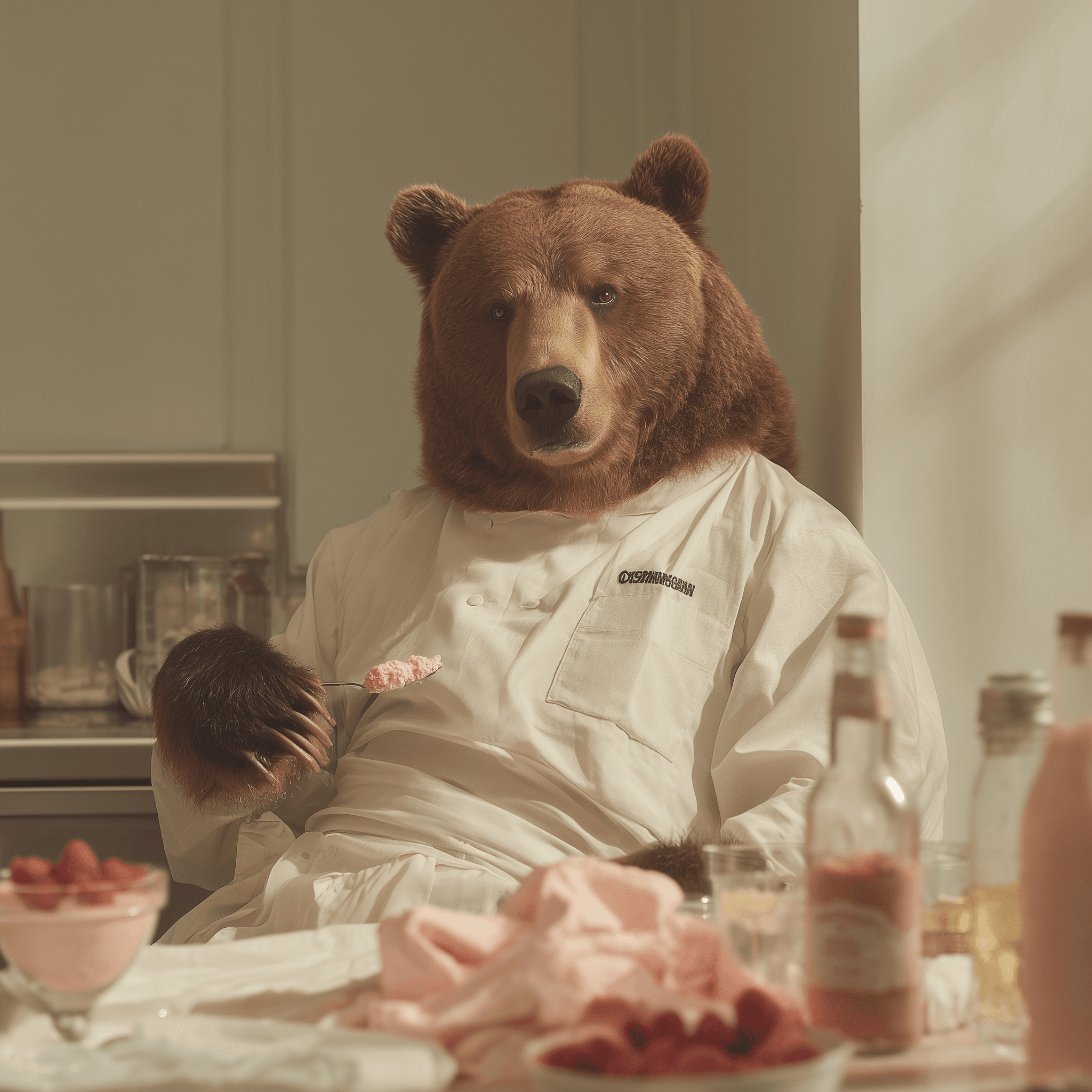 Sorbear, Sorbey's AI employee in a chef's coat